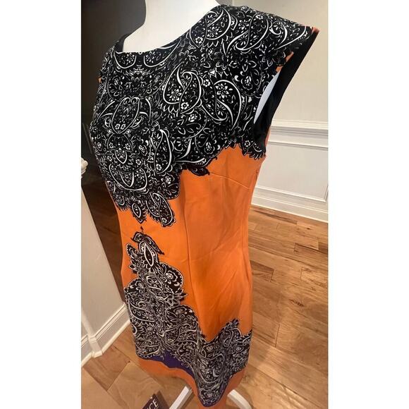 I LE NEW YORK SLEEVELESS FITTED COLORFUL STRETCHY DRESS WOMENS SIZE 12 - Picture 2 of 6